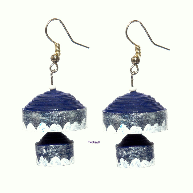 Double Blue drop earring
